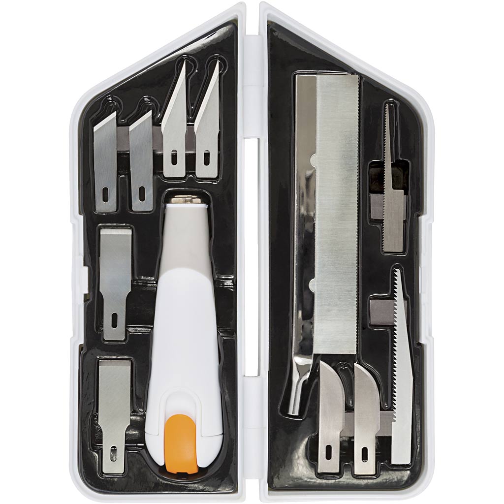 Fiskars Premium Performance Knife Set - Mes Beitel en Zaag - Wit - 12-delig