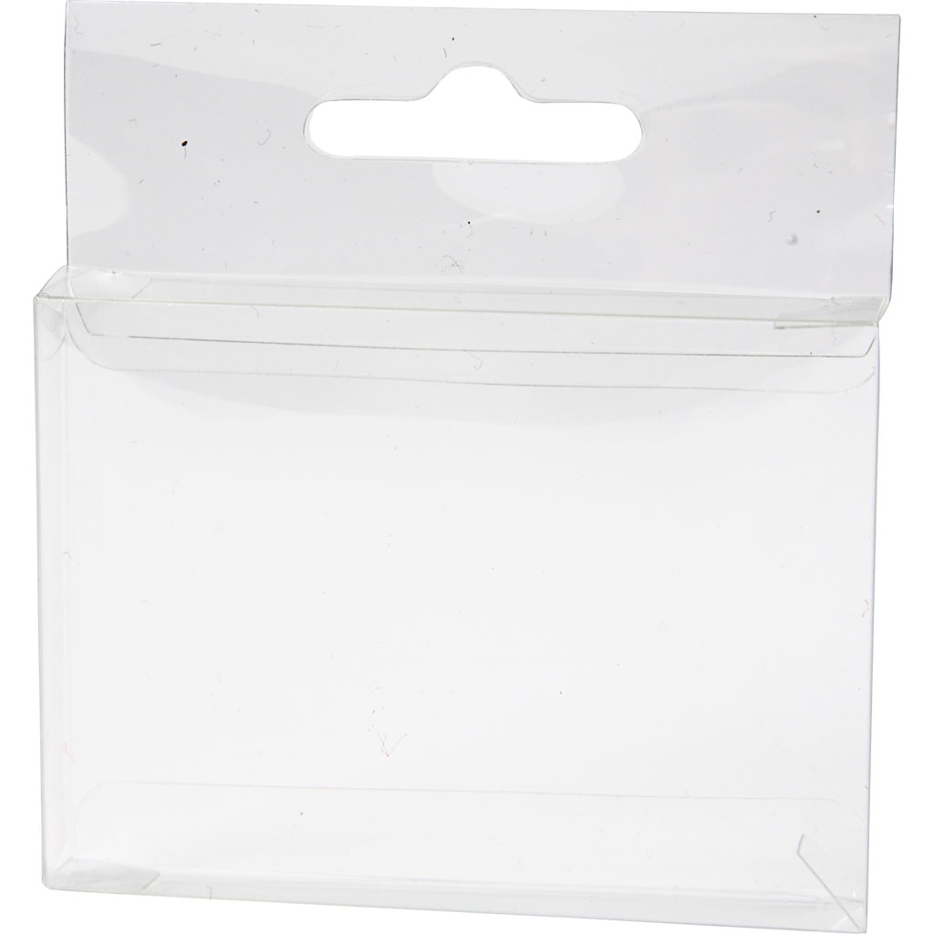 PET verpakkingsdozen, afm 74x54x10 mm, 100 stuk/ 1 doos