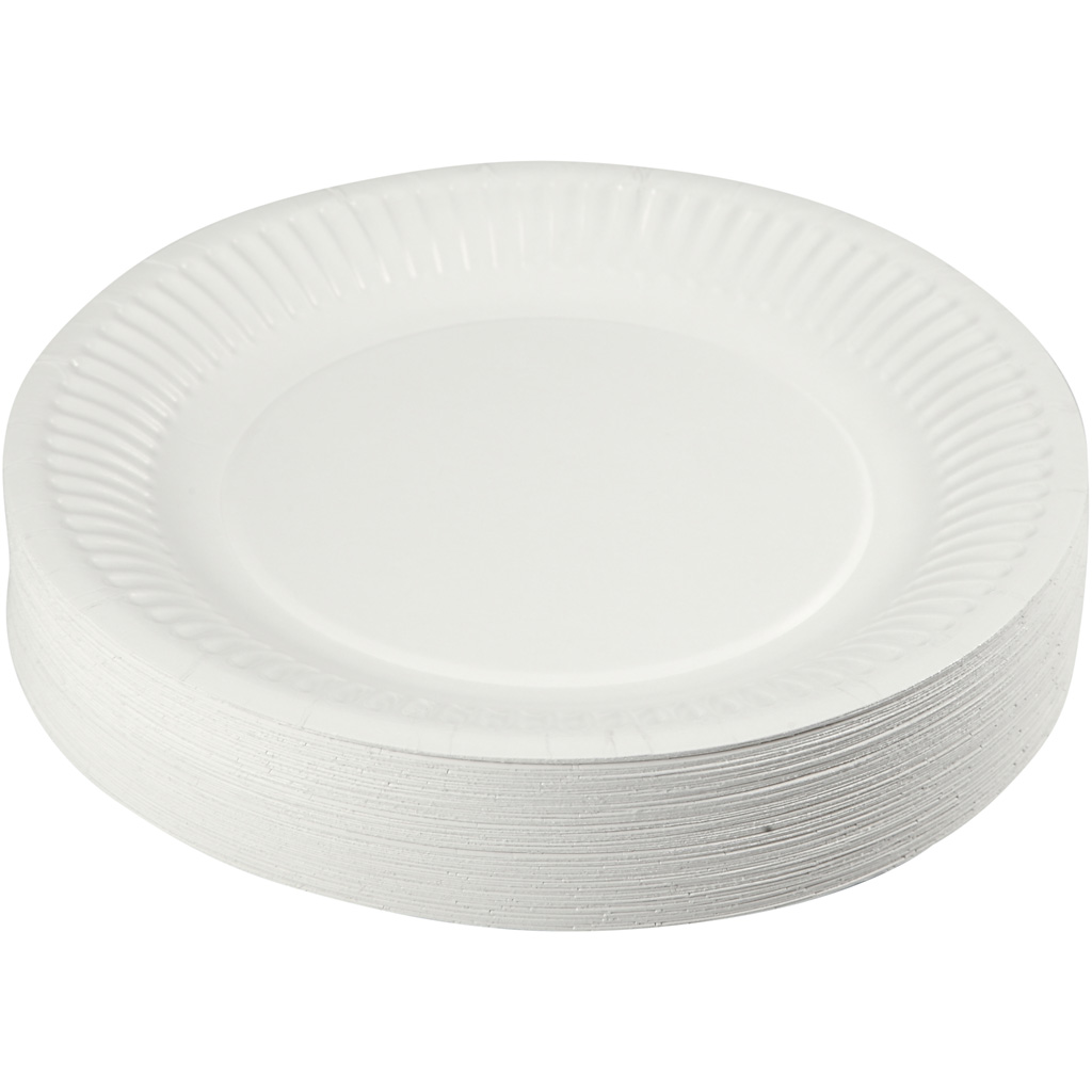 Papieren bord, d 18 cm, 100 stuk/ 1 doos