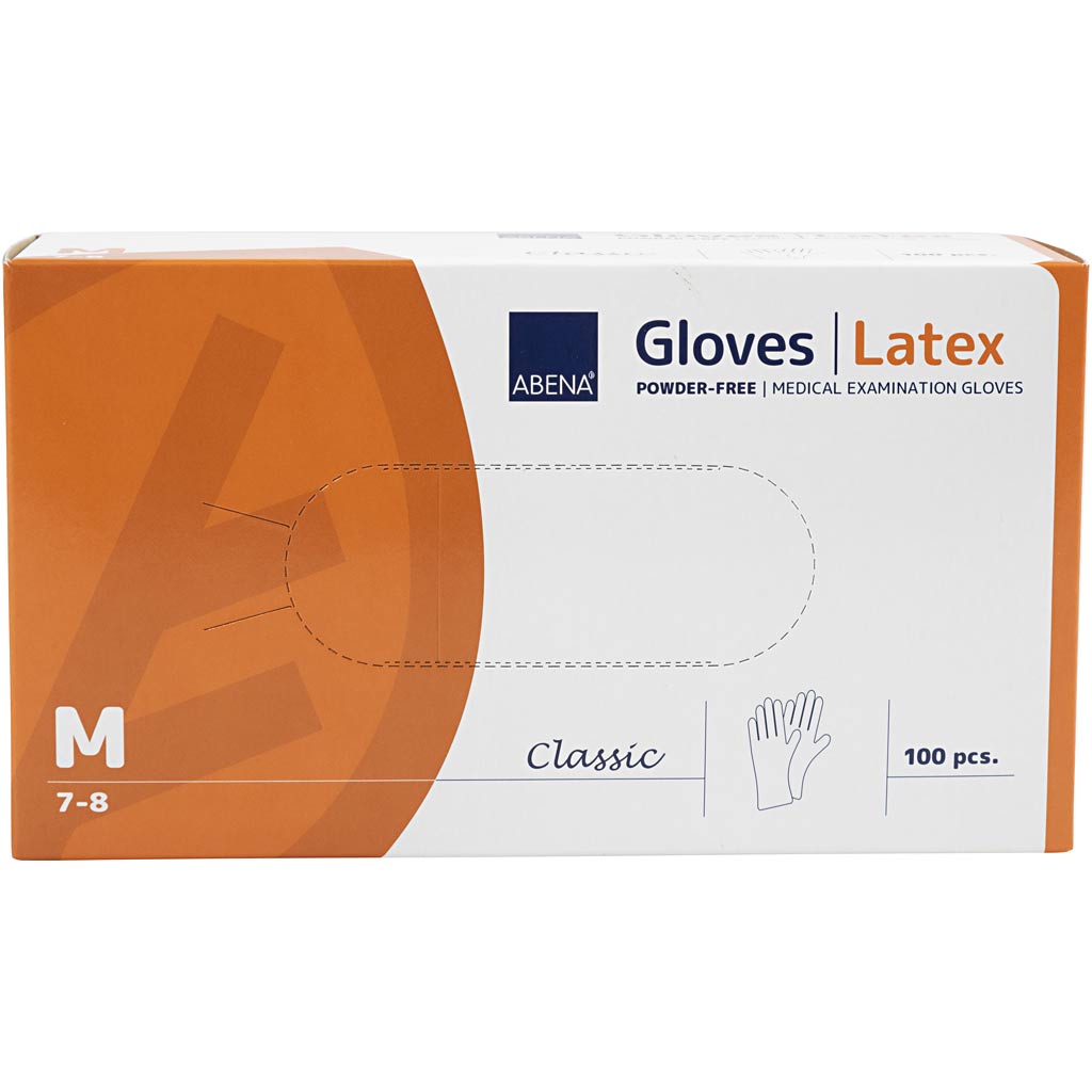 Latex handschoenen, afm medium , 100 stuk/ 1 doos