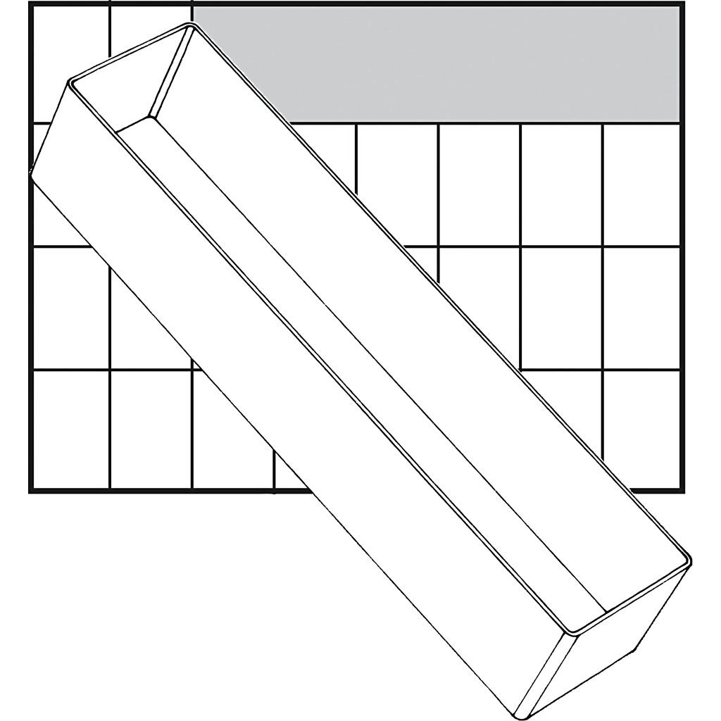 Basisinnsats, H: 47 mm, str. 235x55 mm, 1 stk.