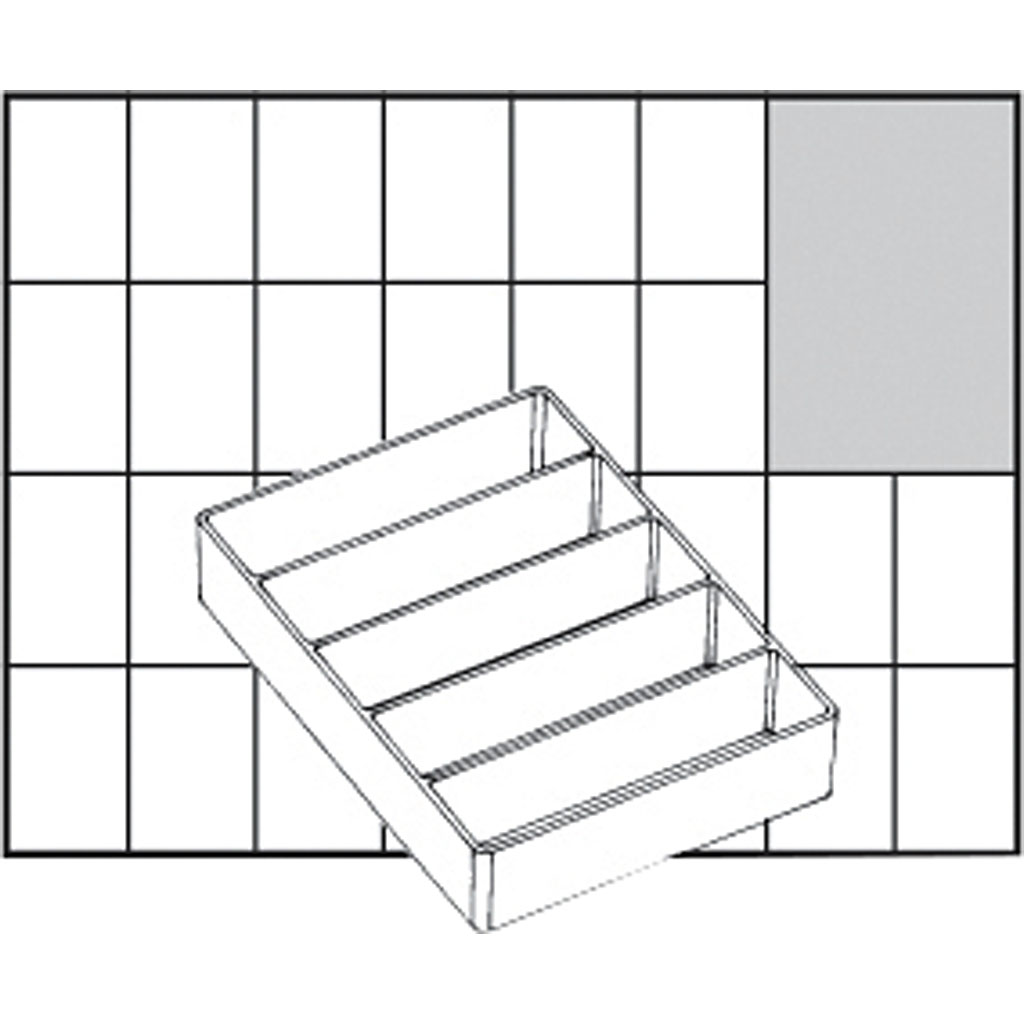 raaco Assortment case insert (L x W x H) 109 x 79 x 24 mm No. of compartments: 5 1 pc(s)