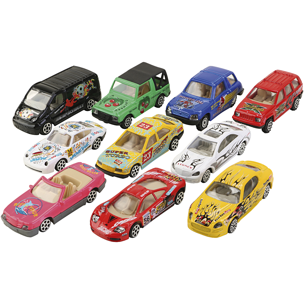 Speedcar bilsæt, 10 stk./ 1 pk.