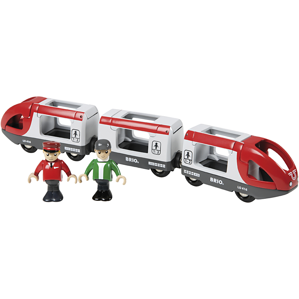 BRIO passagertog, str. 29x3,7x5 cm, 5 stk./ 1 sæt