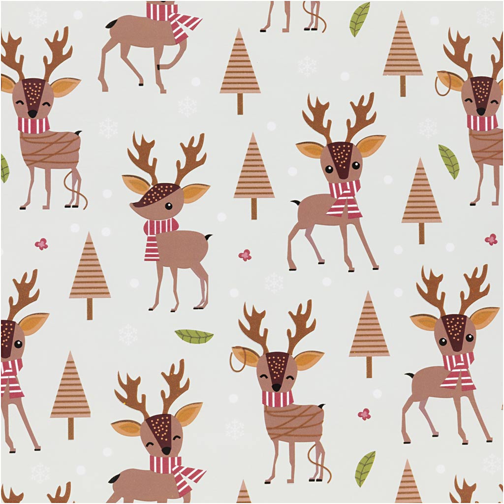 Inpakpapier, IJsblauw, Bambi, B: 50 cm, 80 gr, 5 m/1 rol