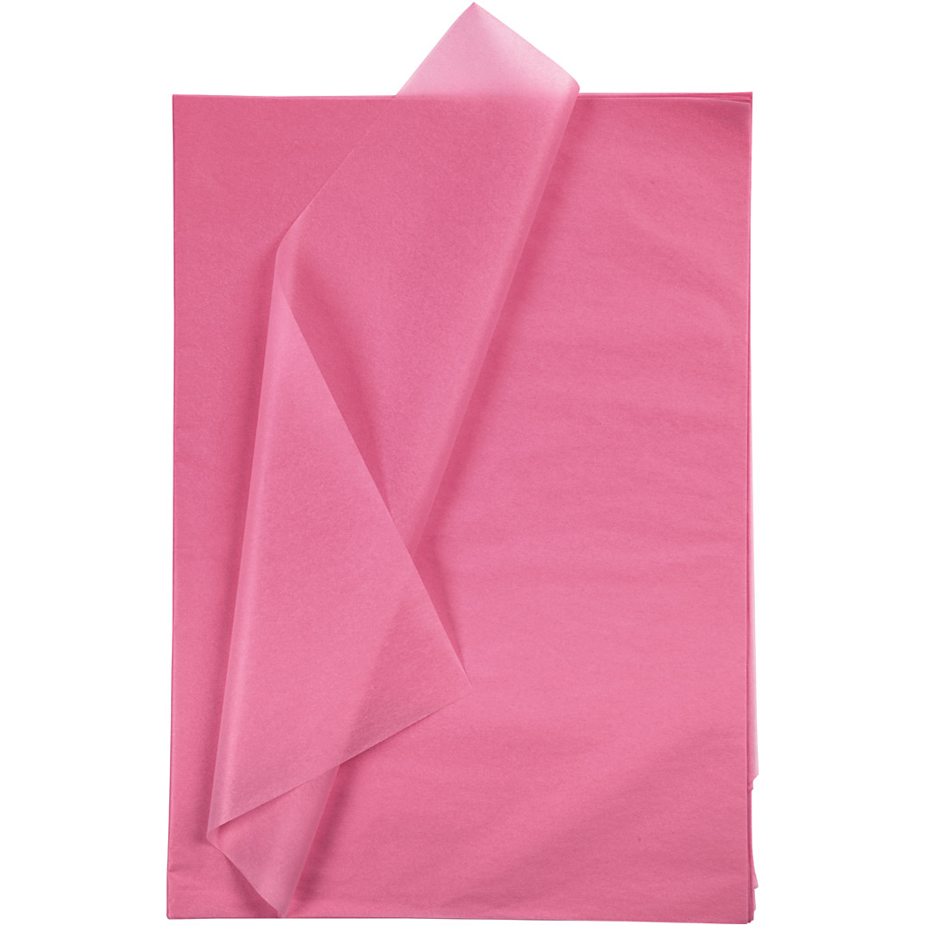 Tissuepapier, vel 50x70 cm,  14 gr, roze, 10vellen