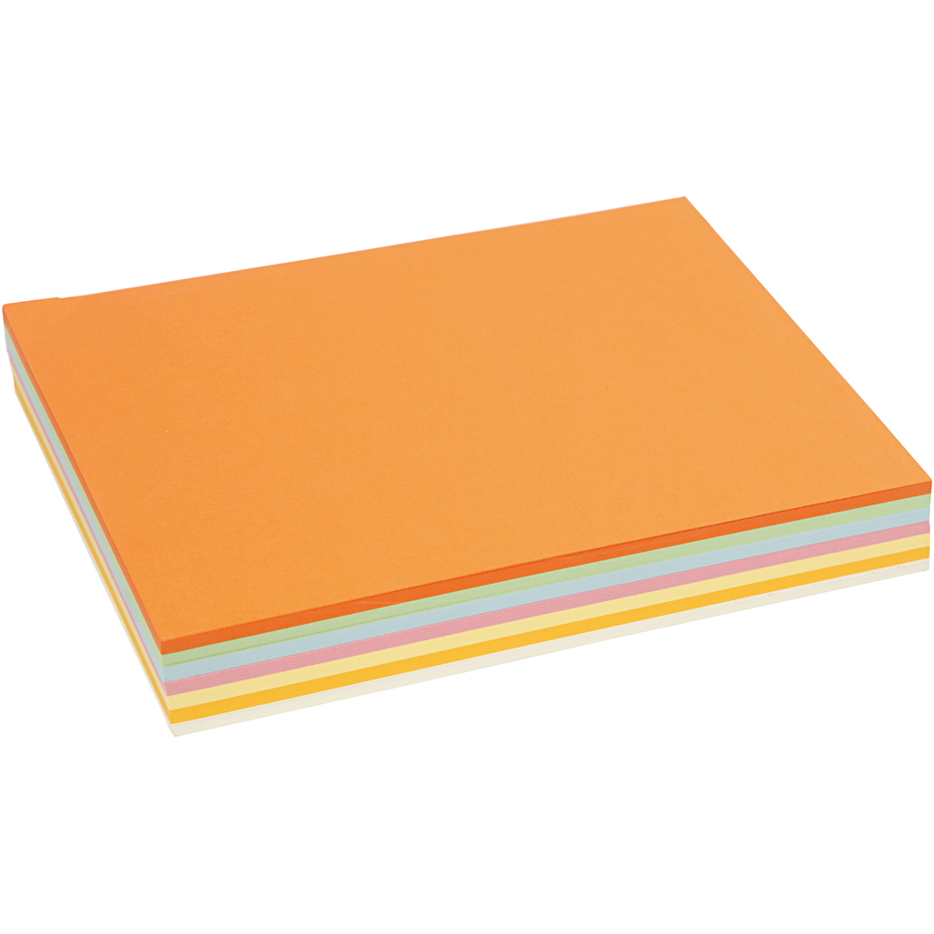 Pastel karton, A4 210x297 mm, 160 gr, 210 div vellen, pastelkleuren