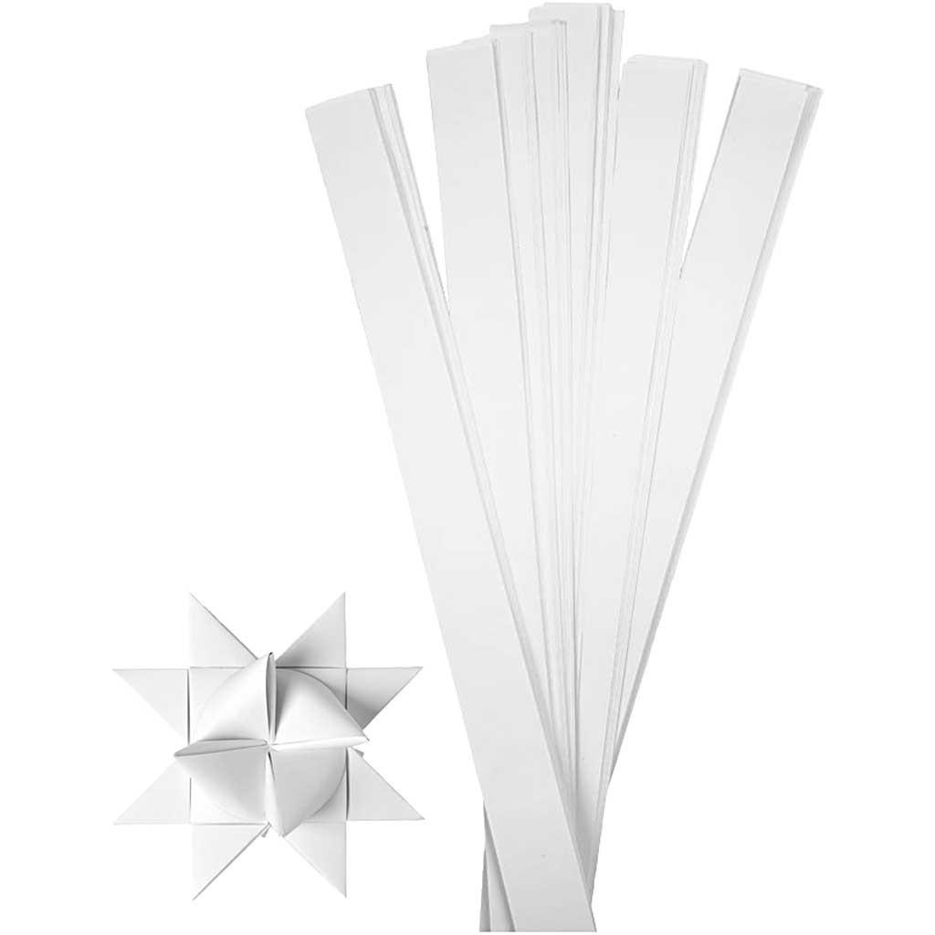 Vlechtstroken, b: 25 mm, wit, 100 stuks, l: 88
