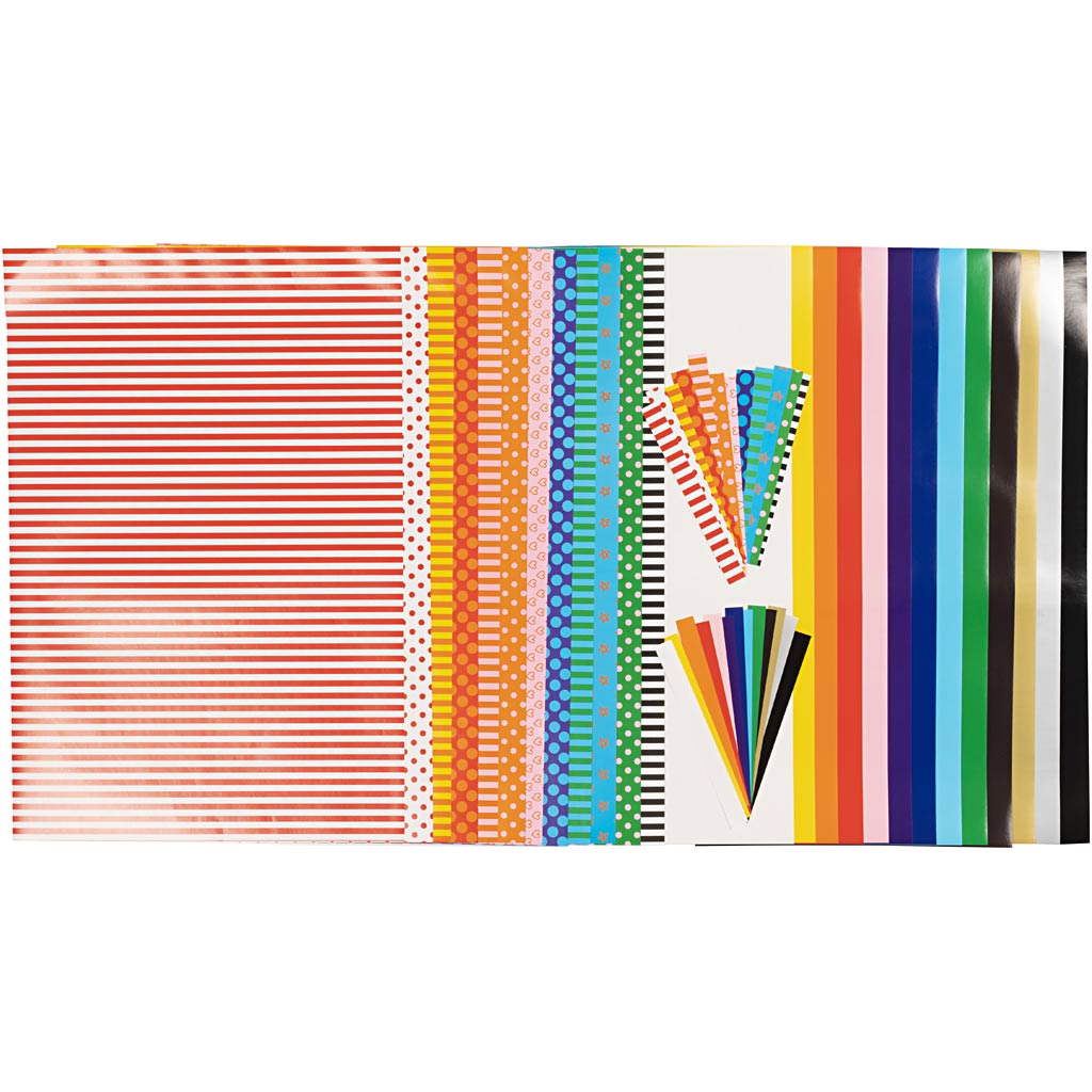 Glanspapier, 32x40 cm, 80 gr, 1 set