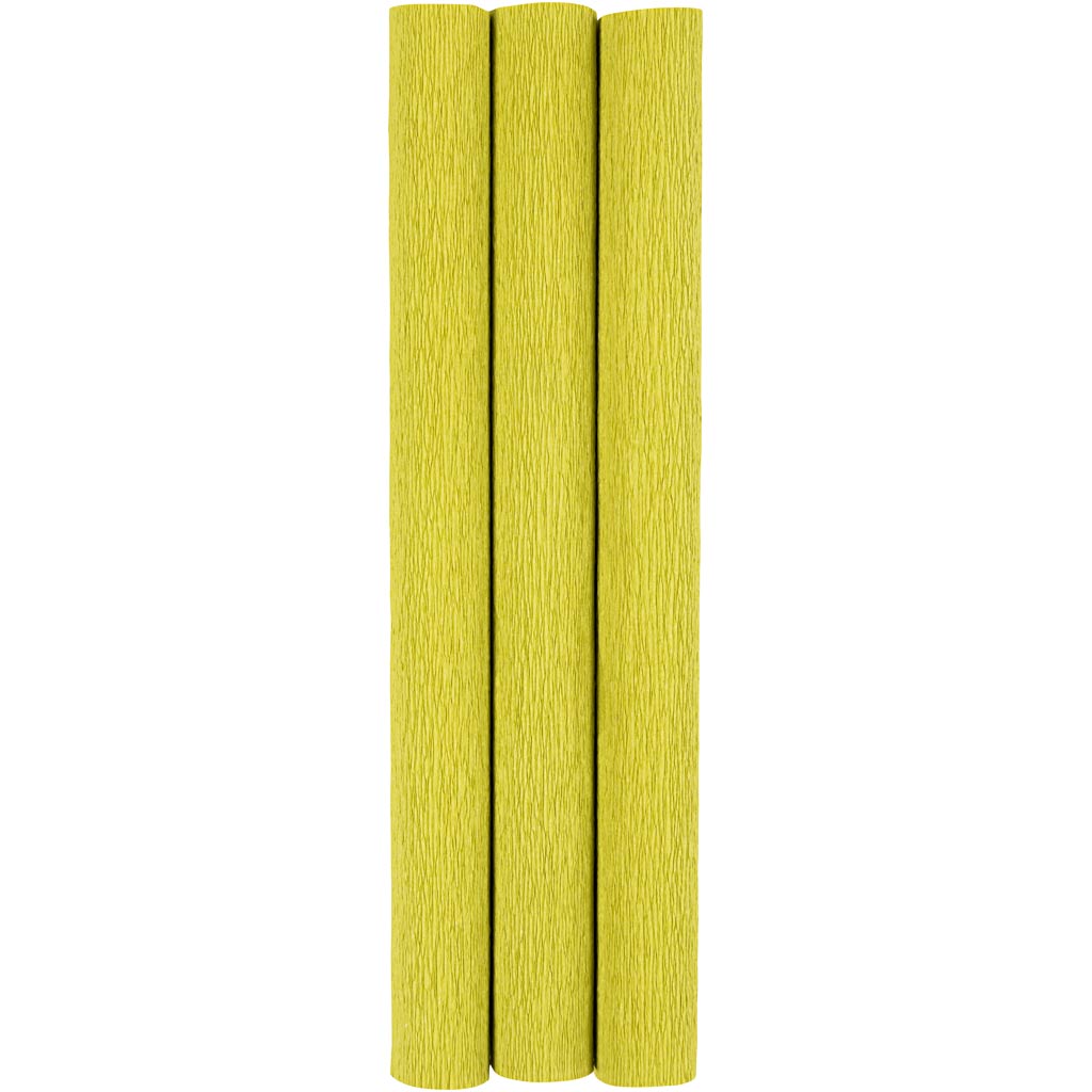 Crêpepapier, lichtgroen, 25x60 cm, Crêpe-verhouding: 180%, 105 gr, 3 vel/ 1 doos