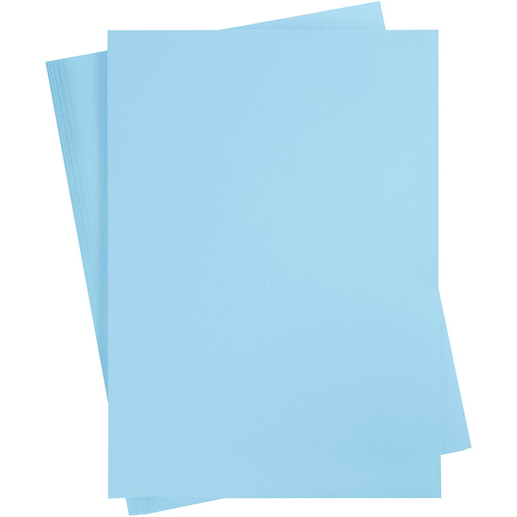Gekleurd Karton, A2, 420x600 mm, 180 gr, lichtblauw, 100 vel/ 1 doos