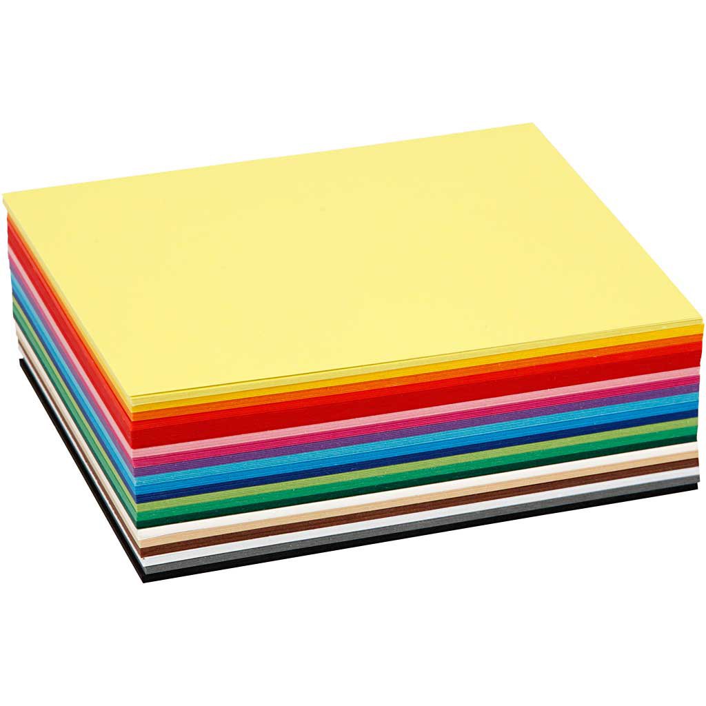 Creativ Company Gekleurd karton A6 105x148 mm 180 gr diverse kleuren 120div vellen