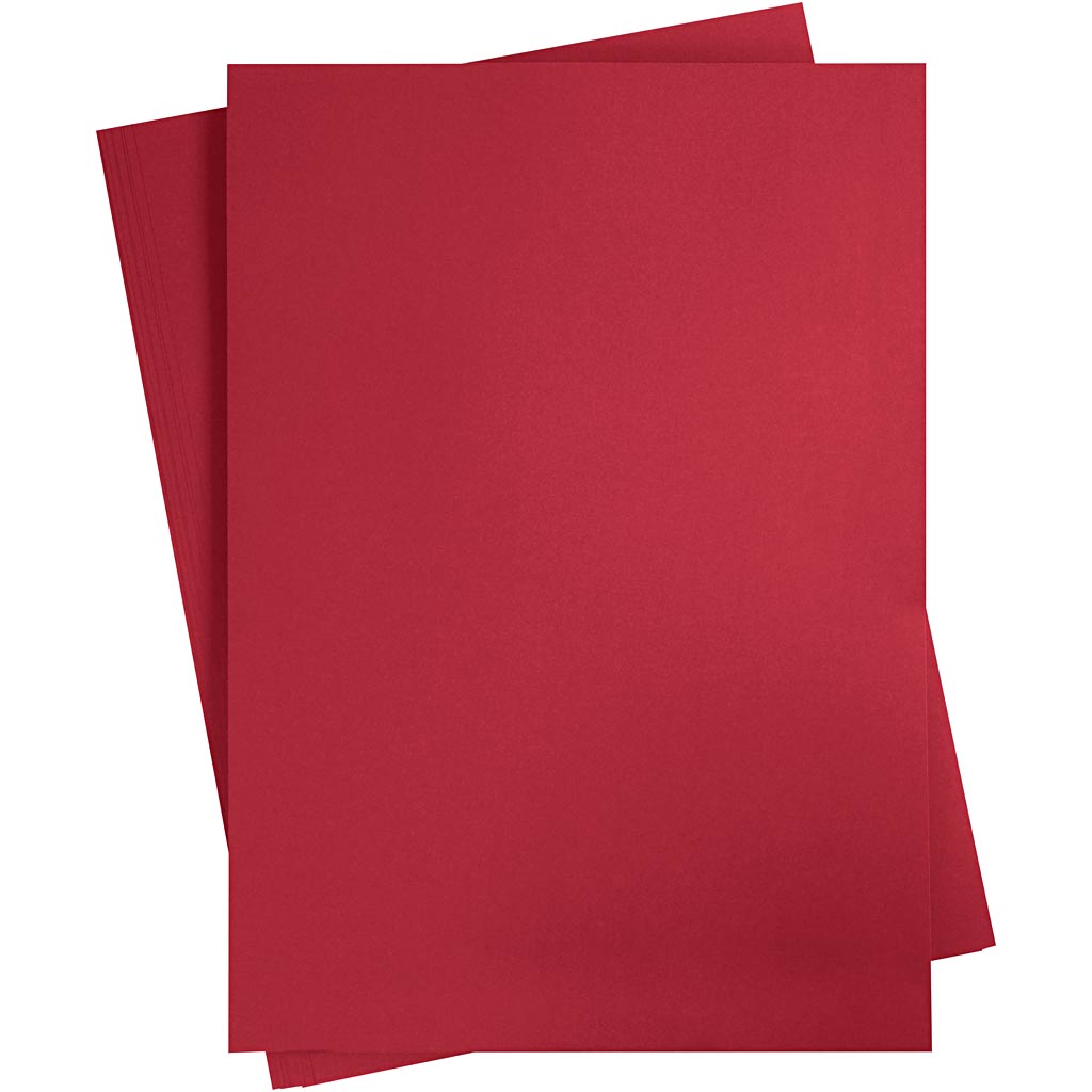 Gekleurd Karton, A2, 420x600 mm, 180 gr, kerstrood, 10 vel/ 1 doos