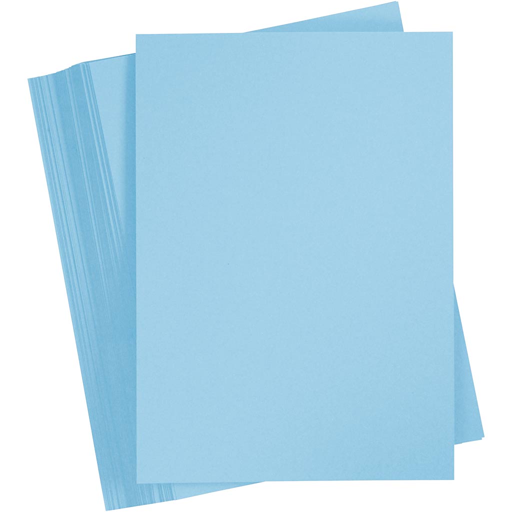 Gekleurd karton, A4 210x297 mm, hemelsblauw, 100 vellen