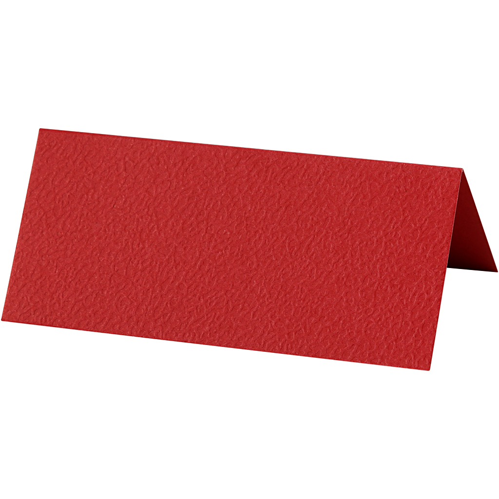 Naamkaarten, afm 9x4 cm, 220 gr, rood, 10 stuk/ 1 doos