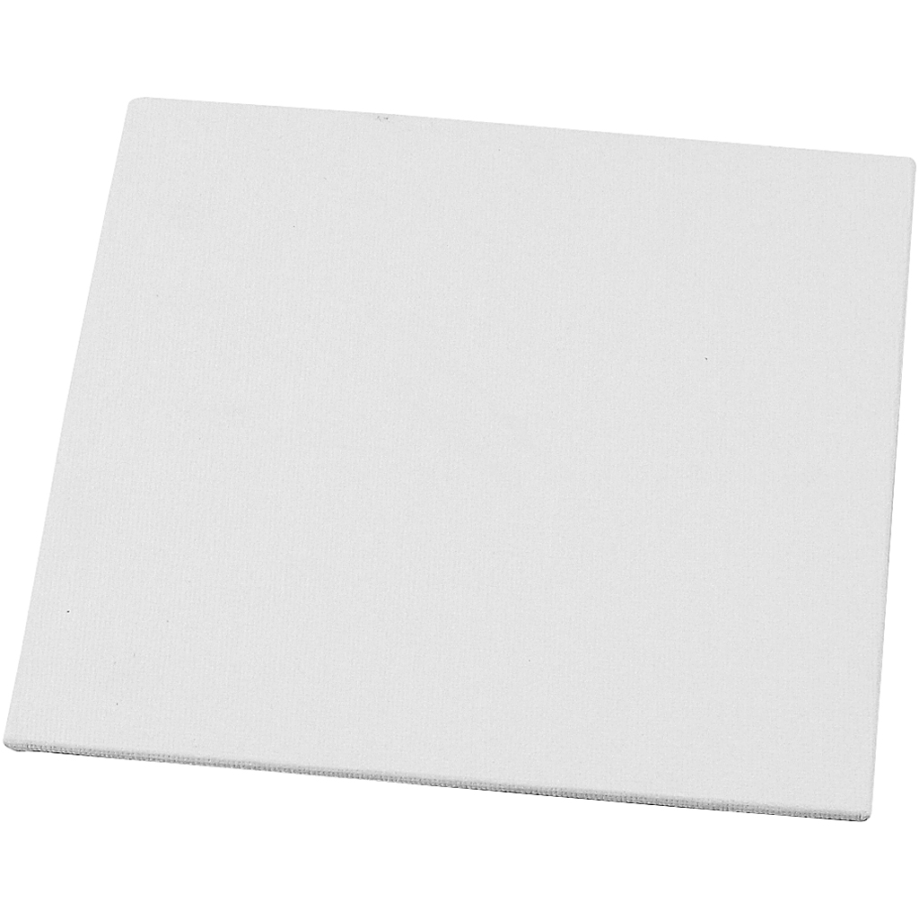 Canvas paneel, afm 15x15 cm, dikte 3 mm, wit, 1stuk, 280 gr