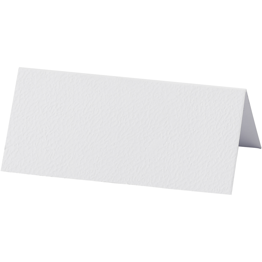 Plaatskaarten, wit, afm 9x4 cm,  220 gr, 20stuks