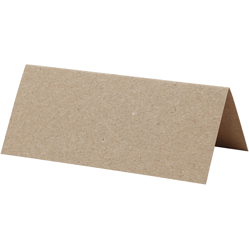 Naamkaarten, afm 9x4 cm, 220 gr, naturel, 20 stuk/ 1 doos