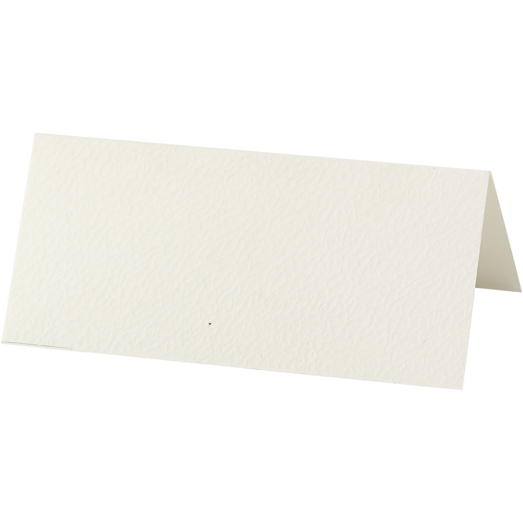 Plaatskaarten, off-white, afm 9x4 cm,  220 gr, 20stuks