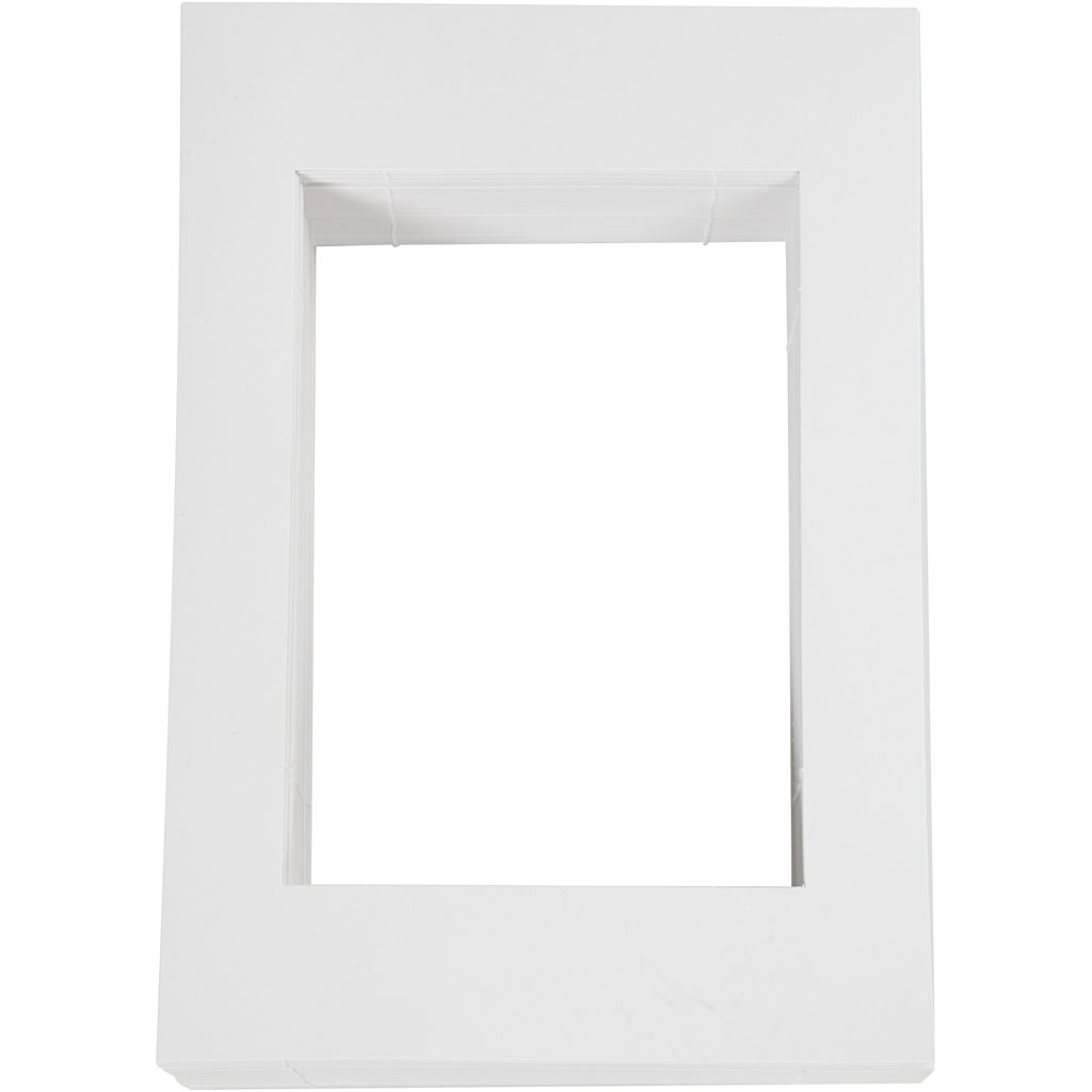 Passepartoutrammer , str. 19,8x28 cm, 500 g, hvid, 100 stk./ 1 pk.