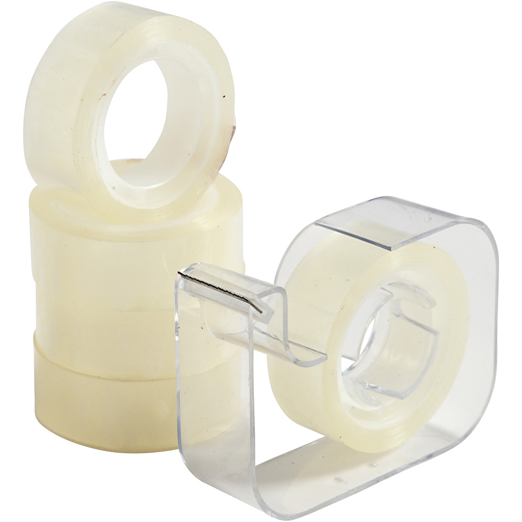 Plakband met dispenser, B: 15 mm, 1 set