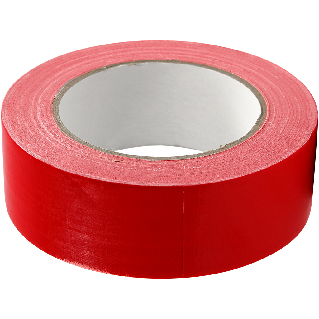 Canvas tape, B: 38 mm, rood, 25 m/ 1 rol