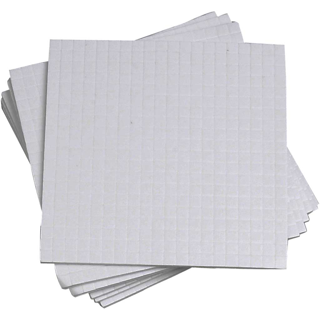 Creotime 3D foam pads 5 x 5 x 1 mm wit 10 vellen