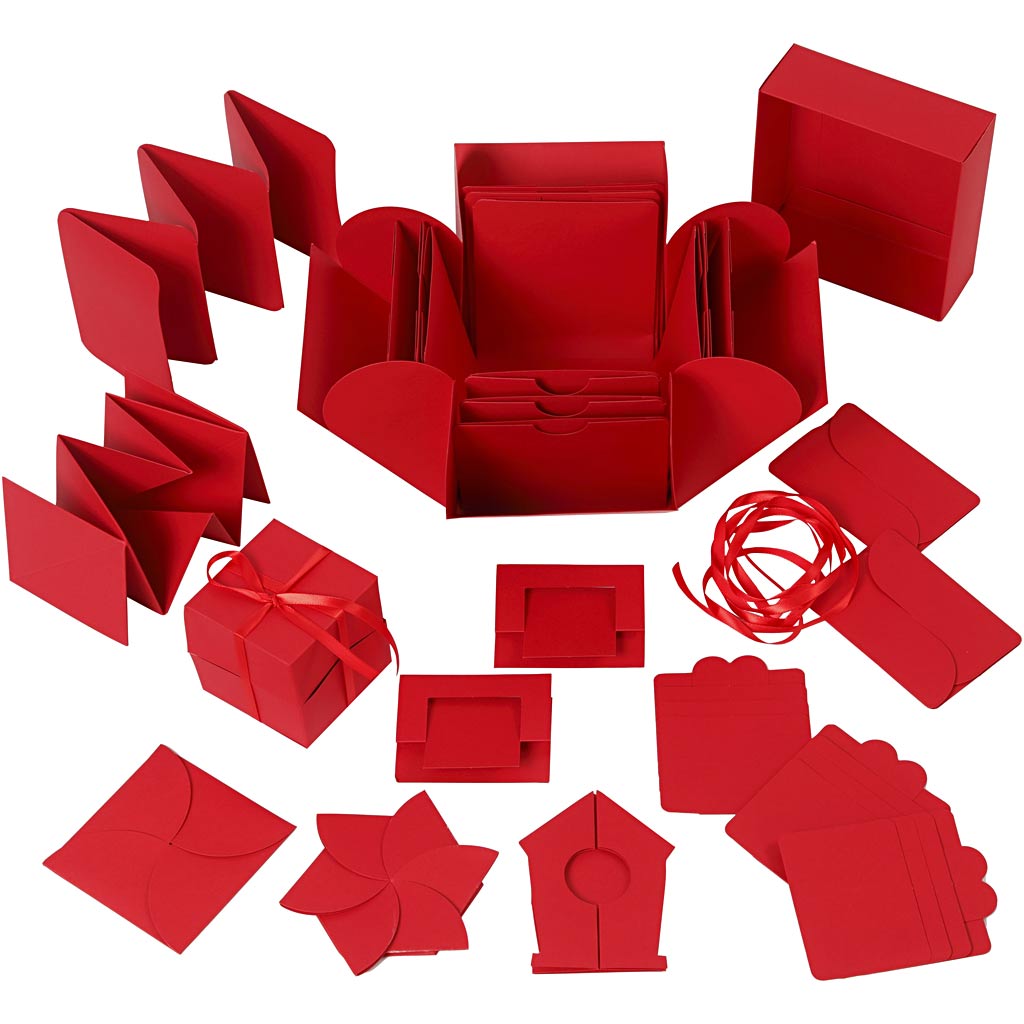 Explosion box afm 7x7x75+12x12x12 cm rood 1stuk