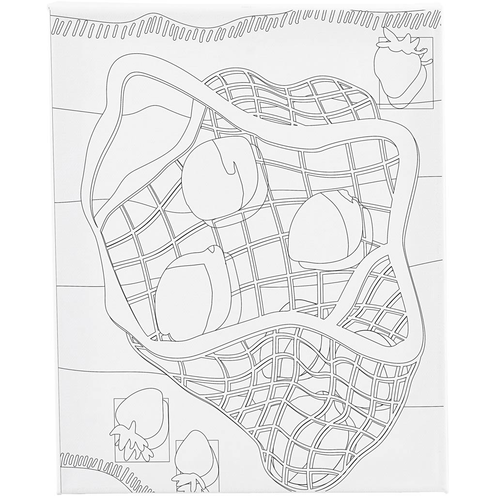 Malelerret med trykk, Sitrusfrukt , 1,6 cm, 24x30 cm, 360 g, 1 stk.