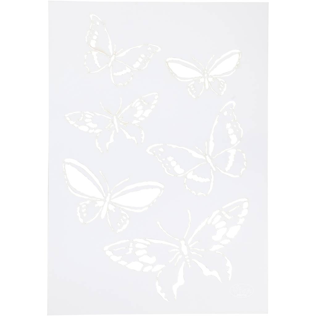Flexibel sjabloon, vlinders, A4, 210x297 mm, 1 stuk