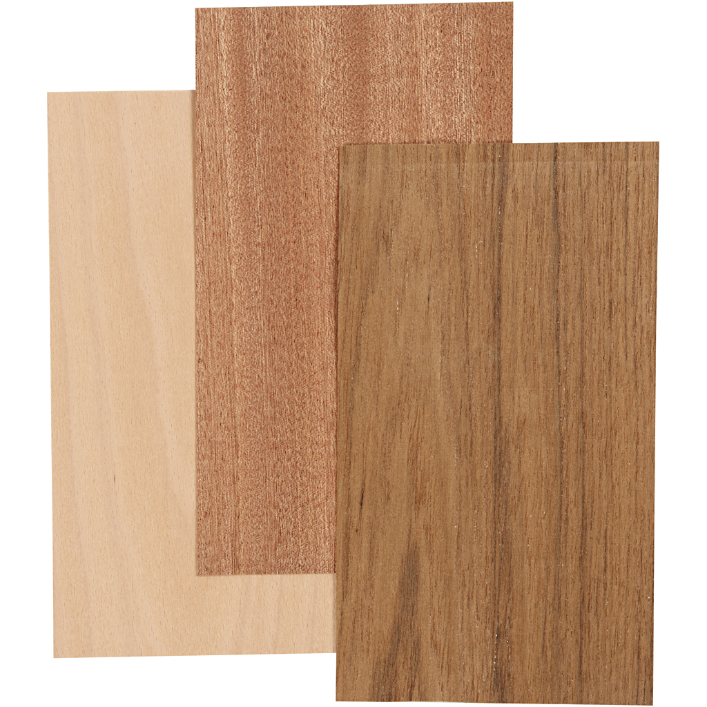 Bamboe fineer, 12x22 cm, dikte 0,75 mm, 3 vel/ 1 doos