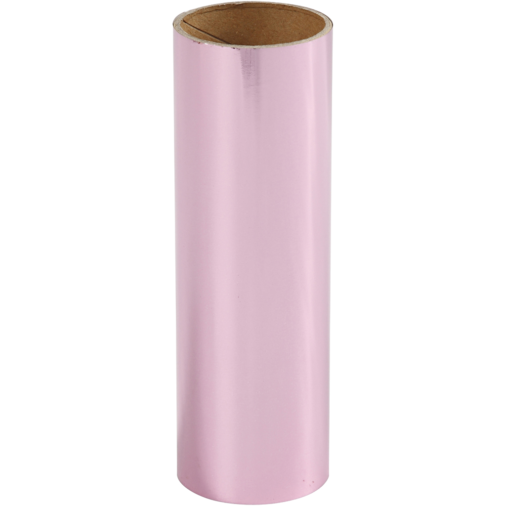 Dekorationsfolie, B: 15,5 cm, tykkelse 0,02 mm, pink, 50 cm/ 1 rl.