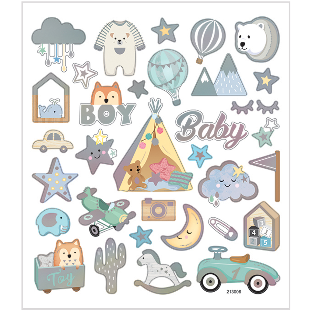 Stickers, baby boy, 15x16,5 cm, 1 vel