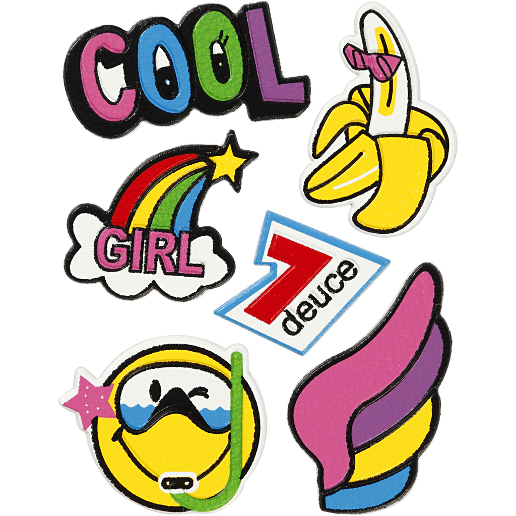 Soft stickers, Cool girl, 12,2x17,75 cm, 1 ark