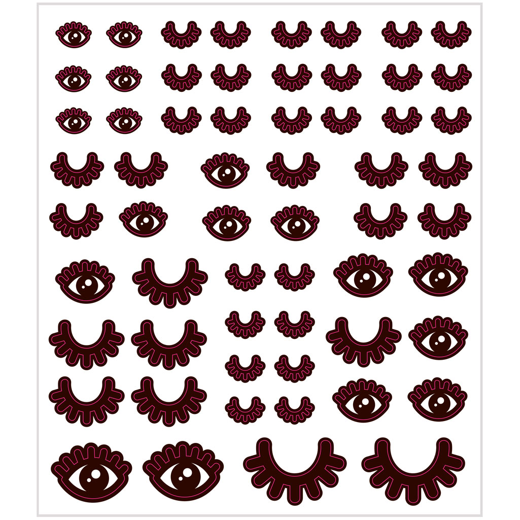 Stickers, ogen, 15x16,5 cm, 1 vel