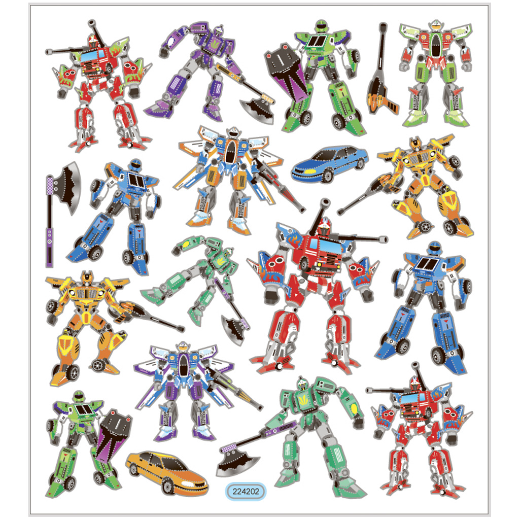 Stickers, transformers, 15x16,5 cm, 1 vel