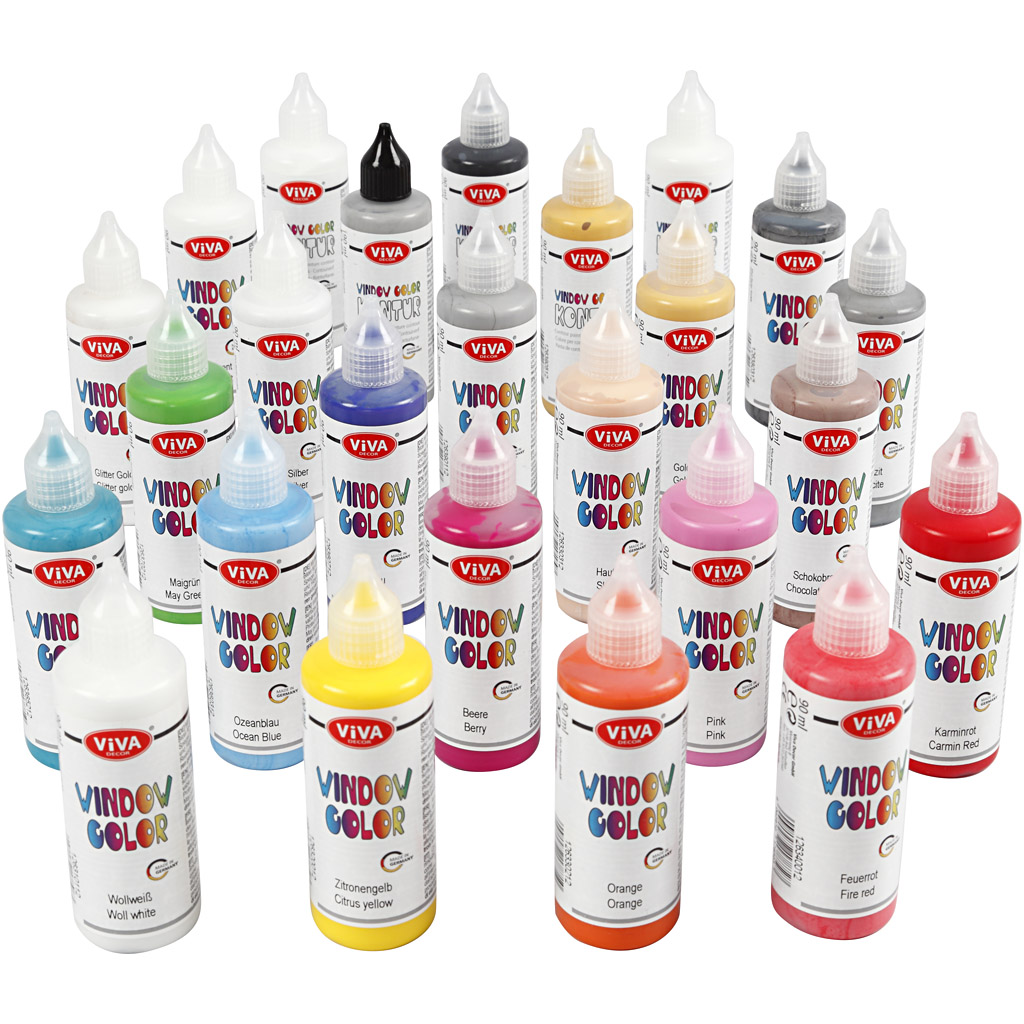 Window Color, diverse kleuren, 25x90 ml/ 1 doos