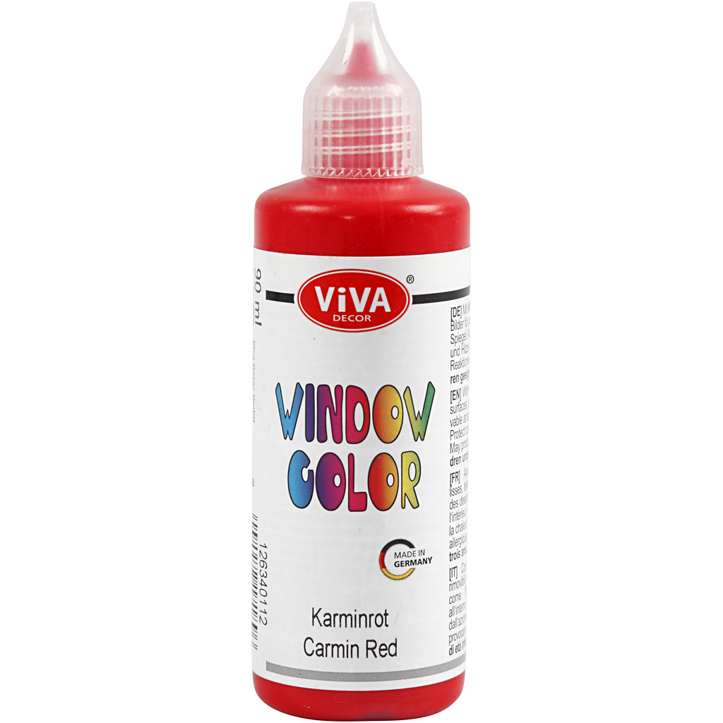 Glasverf - Karmijnrood - Viva Decor - 90 ml