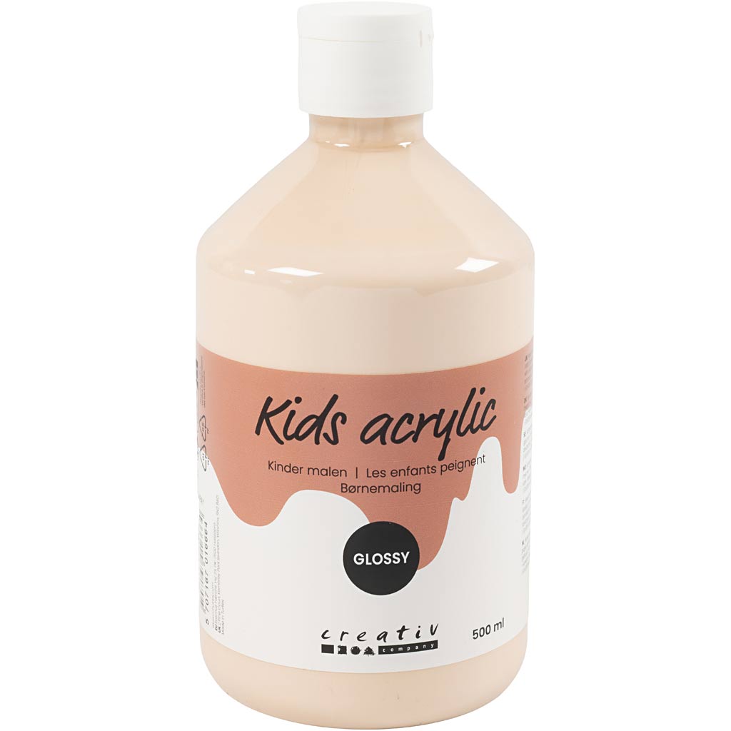 School acrylverf glossy, glossy, licht beige, 500 ml/ 1 fles