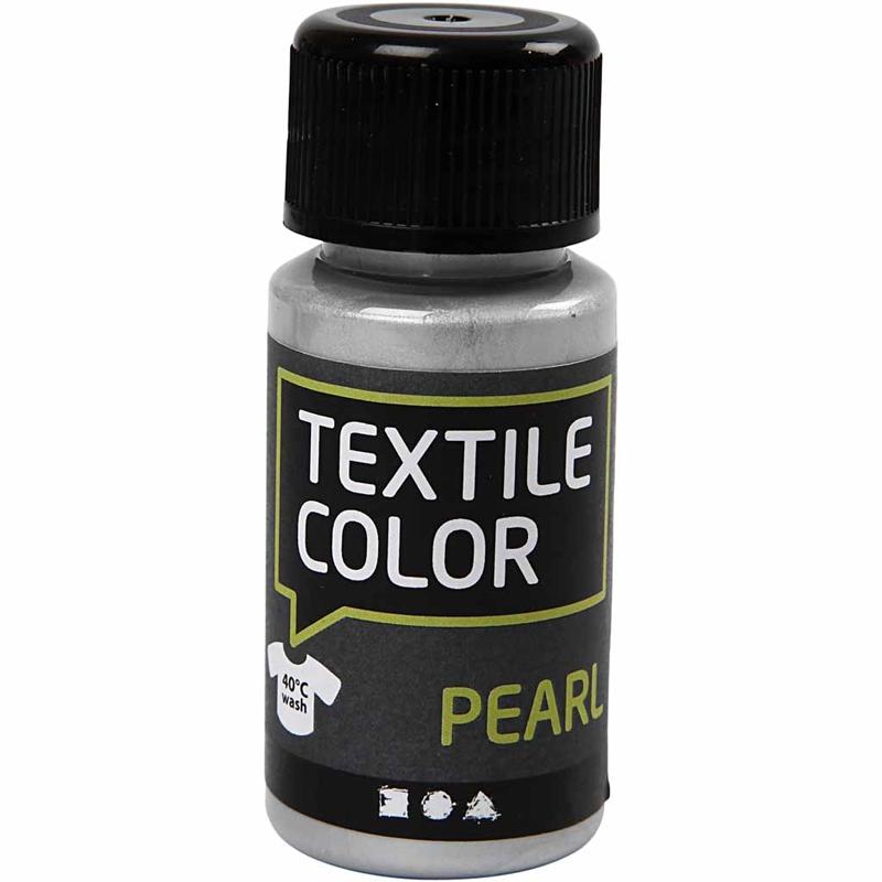 Textile Color, zilver, pearl, 50ml