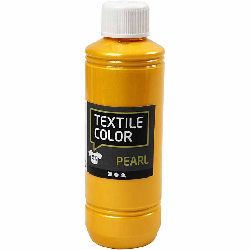 Textile Color, parelmoer, geel, 250 ml/ 1 fles