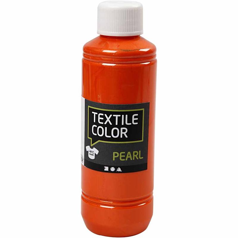 Textile Color, parelmoer, oranje, 250 ml/ 1 fles