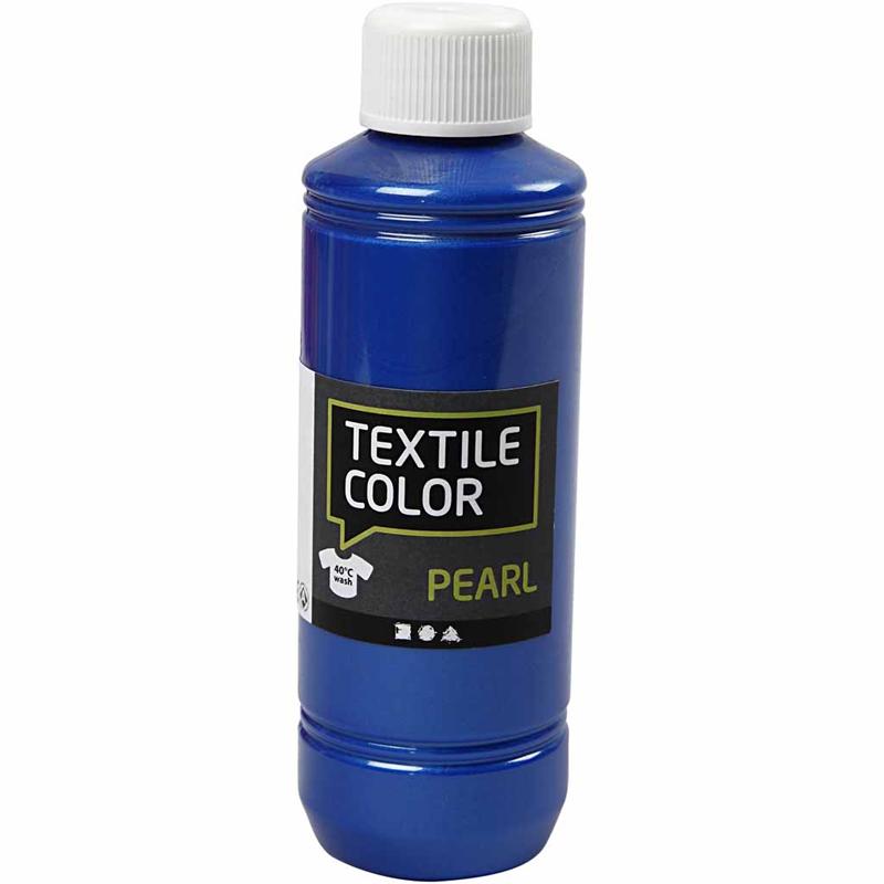 Textile Color, parelmoer, blauw, 250 ml/ 1 fles