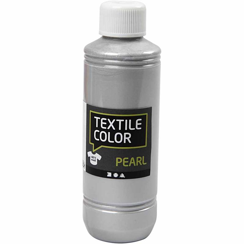 Creotime Textil Color Pearl Textielverf Zilver - 250 ml