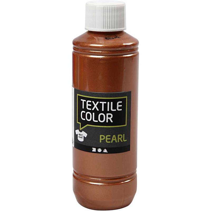 Textile Color, parelmoer, koper, 250 ml/ 1 fles