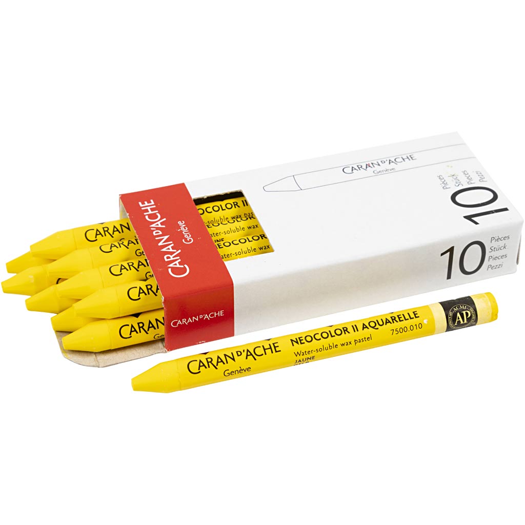 Caran D'ache Waskrijt Neocolor Ii Geel 10 Stuks