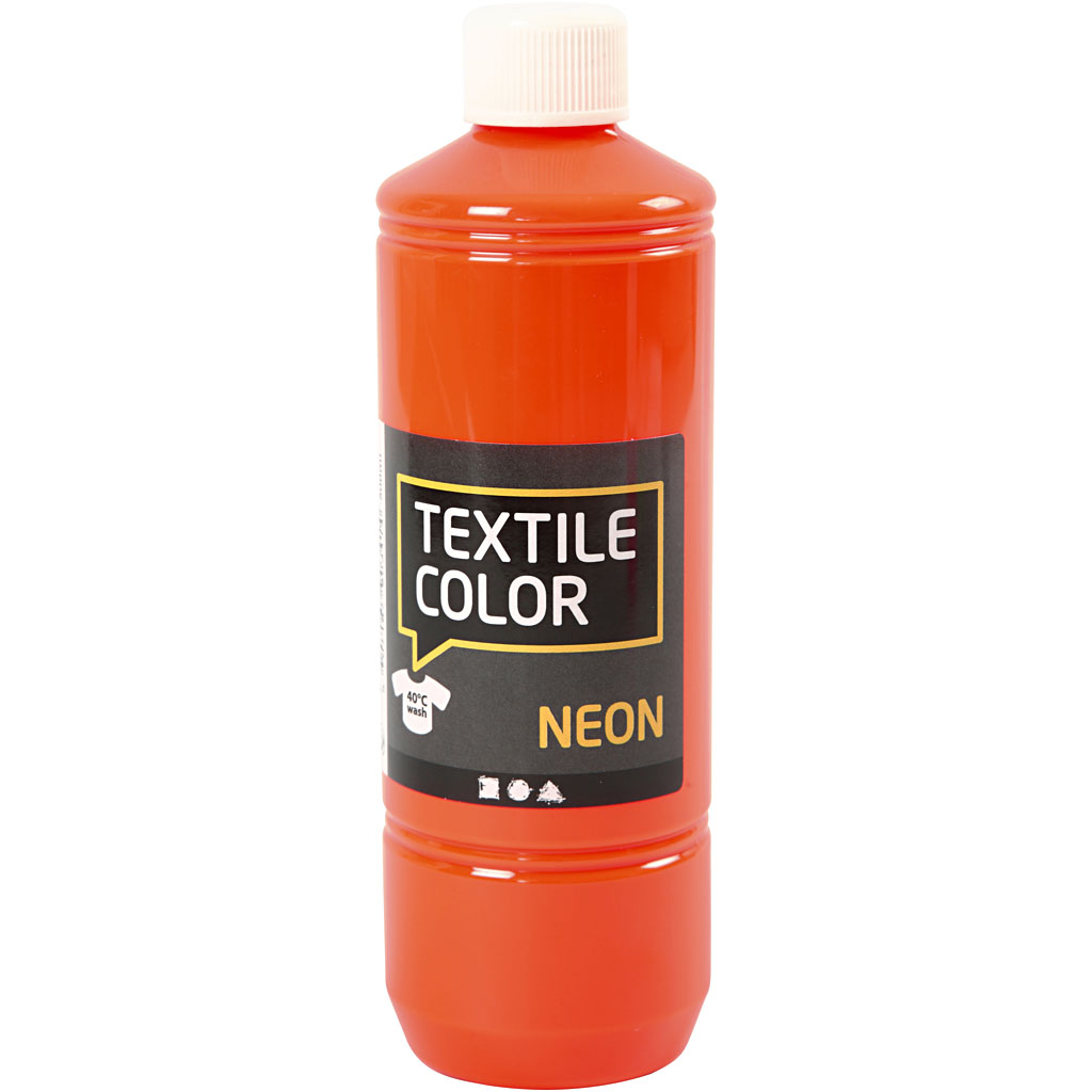 Textile Color, neon oranje, 500 ml/ 1 fles