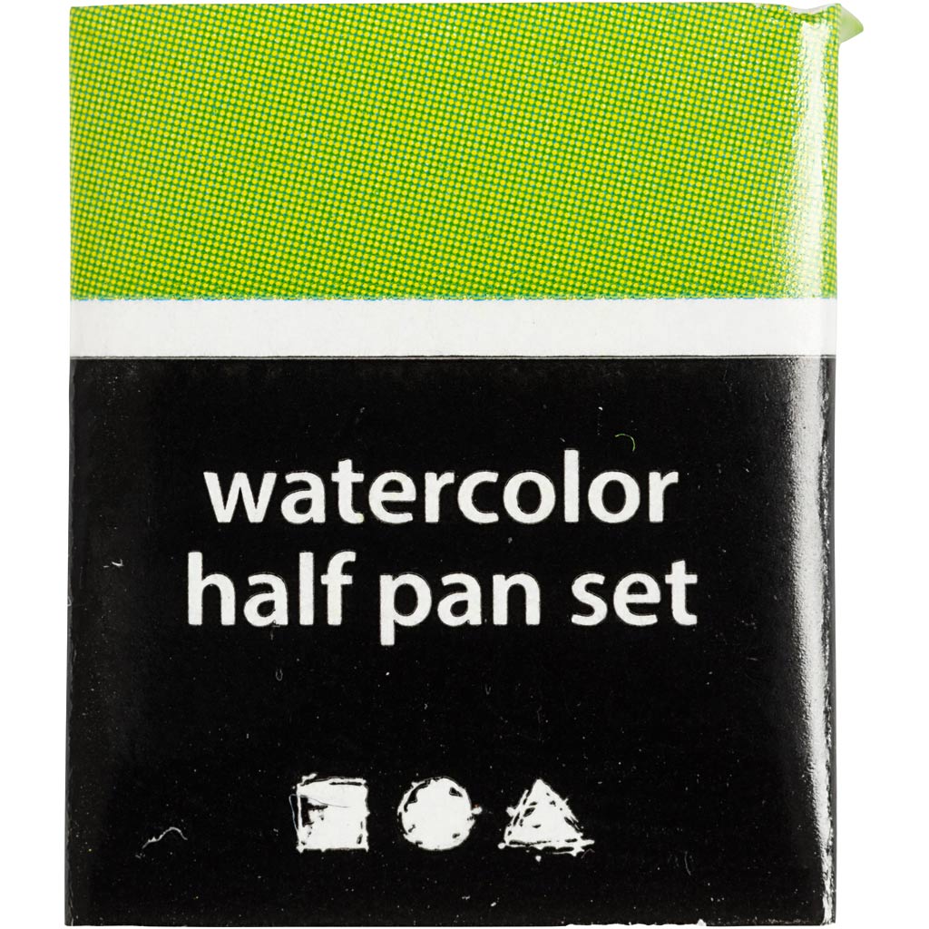 Art Aqua aquarelverf,½-pan, afm 10x15x20 mm, lichtgroen, 1 stuk