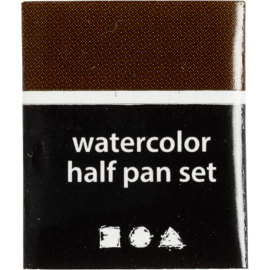 Art Aqua aquarelverf,½-pan, afm 10x15x20 mm, bruin, 1 stuk