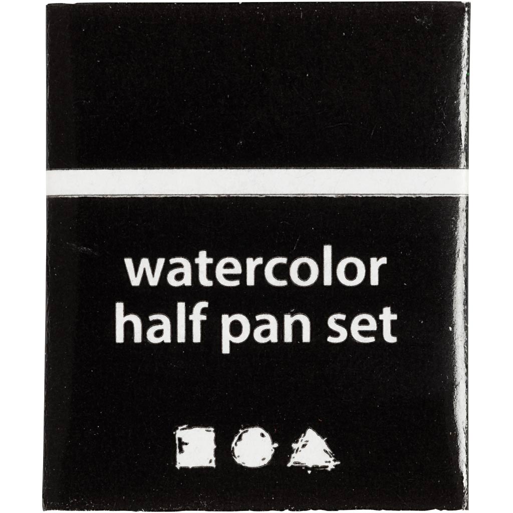 Art Aqua aquarelverf,½-pan, afm 10x15x20 mm, zwart, 1 stuk
